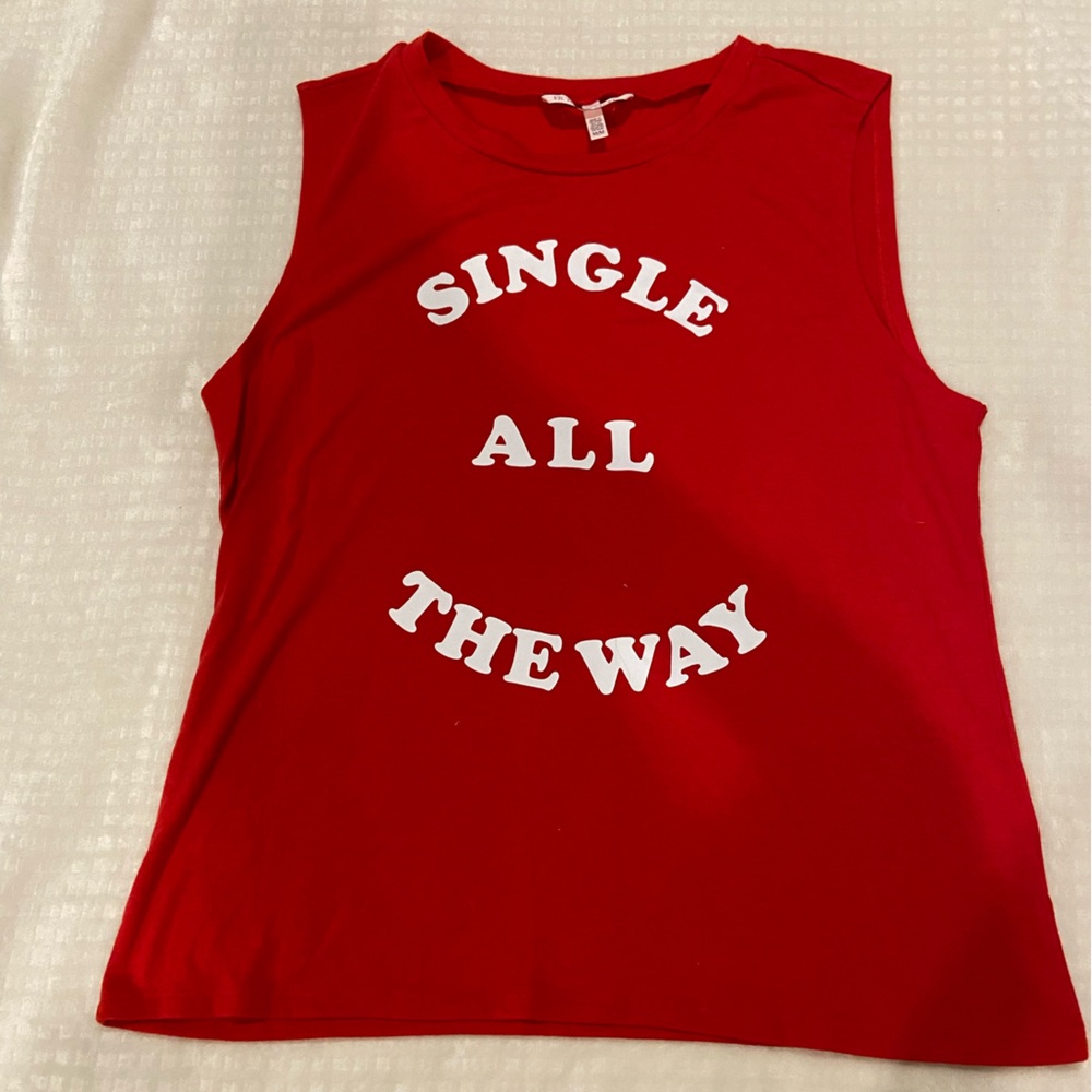 Victoria's Secret Red Sleeveless Pajama Top